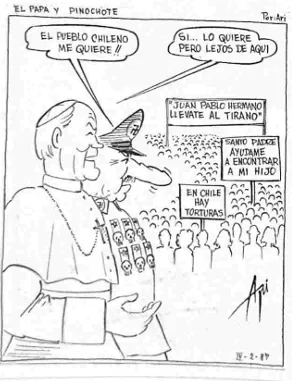 El papa y Pinochote
